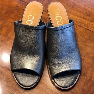 Nicole pewter slide ones.